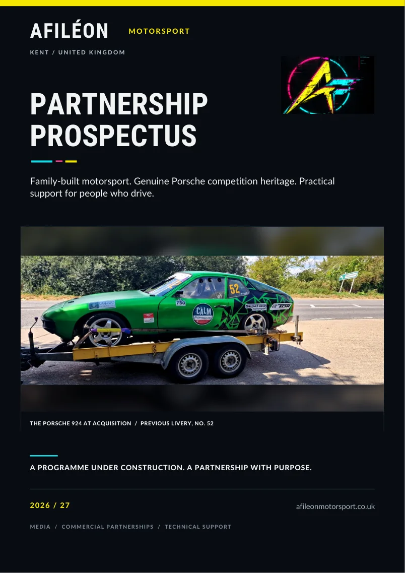 Afiléon Motorsport 2026/27 partnership prospectus cover